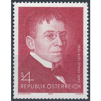 Birth Centenary of Karl Kraus - Austria 1974 - MNH - MiNr 1448