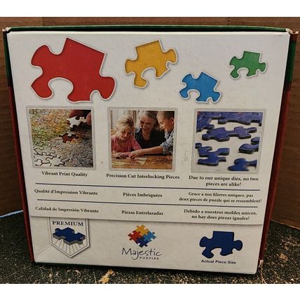 Majestic Puzzles Holiday Puzzle Series Red Barn Tree Farm 500 Piece Jigsaw