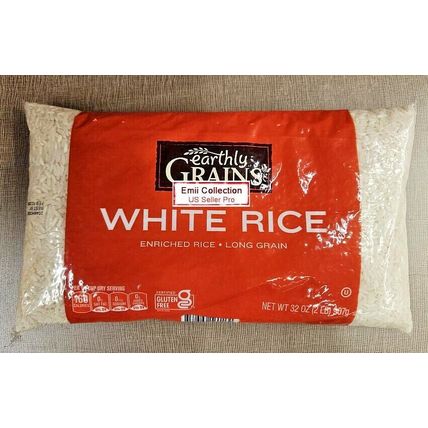Earthly Grains Enriched, Long Grain White Rice Gluten Free Bundle 32oz 907g