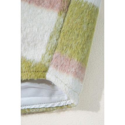 Sage Green Plaid Print Buttoned Flap Pockets Baggy Shacket