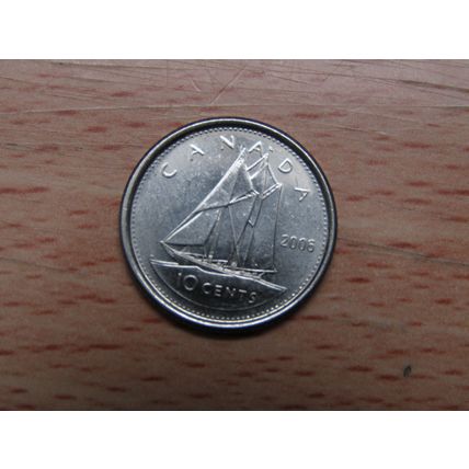 2006 Queen Elizabeth ll 10 Cents Canada Coin