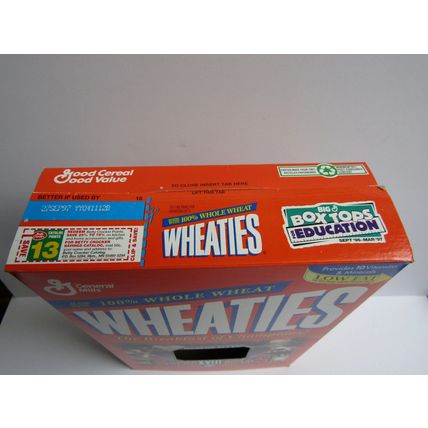 General Mills 1996 Cereal Box Wheaties Super Bowl Super Replays Marcus Allen NFL