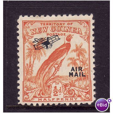 NEW GUINEA 1931 SG163 1/2d ORANGE OPT AIR MAIL M / MINT