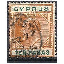 Cyprus 1906 SG61 10 Paras Orange & Green Fine Used ..