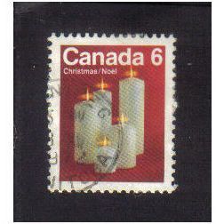 1972 canada christmas candles 5c f/u sg745