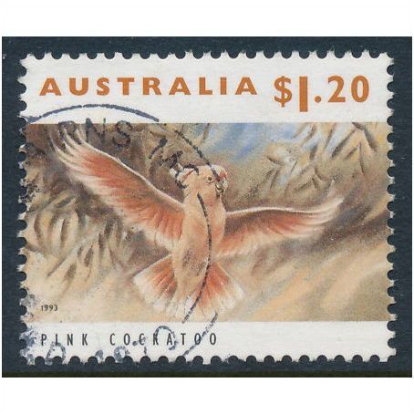 Australia SG 1370a/Scott 1286a, $1.20 Pink Cockatoo, F-VF used