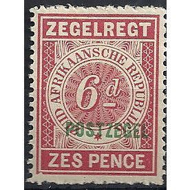 Transvaal 1895 SG215 6d Bright Rose Mounted Mint .. ..