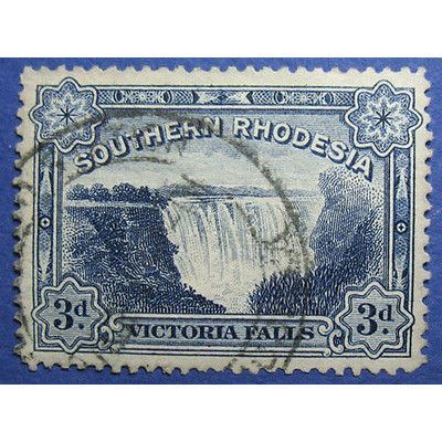 Southern Rhodesia KGV 1932 3d Deep Ultramarine Used SG 30 stamp