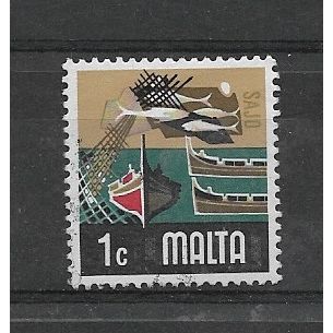 Malta.SG490 1c Fishing Industry.Fine Used.Jan20
