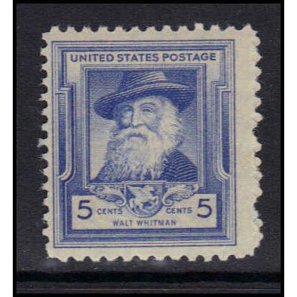 867 5c Walt Whitman Just Clears MNH U2389