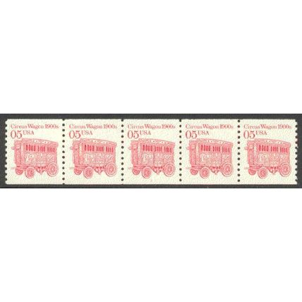 2452a 5c Circus Wagon Very Fine MNH Dry Gum PNC 1/5 P0833