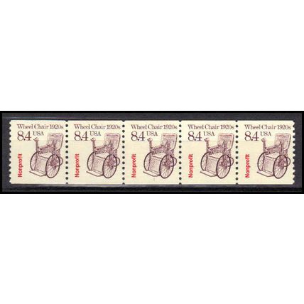 2256 8.4c Wheel Chair Fine MNH Dry Gum PNC 1/5 X3009