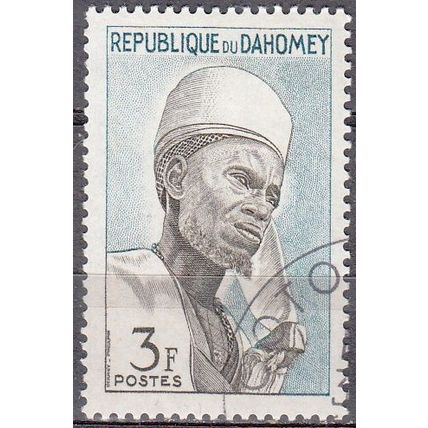 Dahomey 1963 Michel 201 O Cote (2001) 0.10 Euro Nikki chef de Bariba Cachet rond