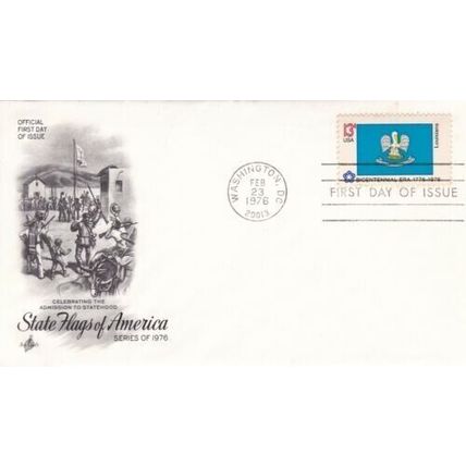 Louisiana United States 1976 State Flags FDC Washington DC cancel Unaddressed VG