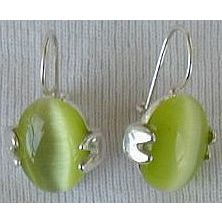 Green peridot earrings