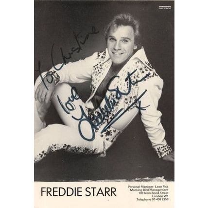 Freddie Starr Vintage Management Rare Hand Signed Photo
