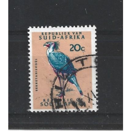 SouthAfrica.SG208 20c Secretary Bird.Variety Unchecked.Fine Used.Aug25i