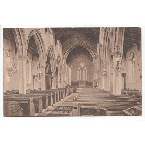 Castleacre Church Interior Norfolk Postcard