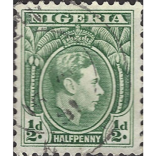 NIGERIA, George VI, green 1938, ½d