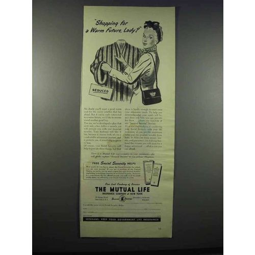 1947 The Mutual Life Insurance Company of New York Ad