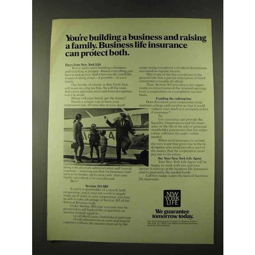 1973 New York Life Insurance Ad - Building Business
