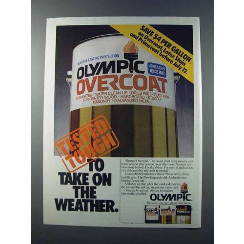 1981 Olympic Overcoat Paint Ad - Tested Tough