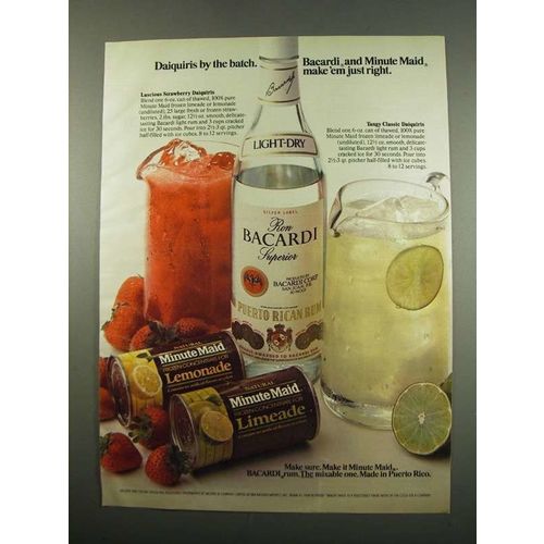 1984 Bacardi Rum & Minute Maid Lemonade, Limeade Ad