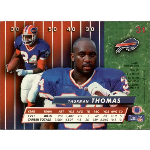 1992 Ultra Football Thurman Thomas #31