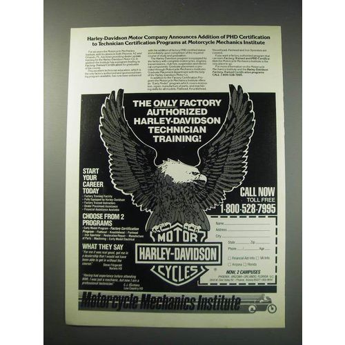 1991 Motorcycle Mechanics Institute Ad - Harley-Davidson Motor Company