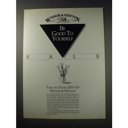1991 Winsor & Newton Products Ad - Winsor & Newton Be Good to yourself sale