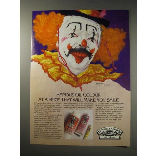1991 Winsor & Newton Winton Oil Colours Ad - art by Wendell M Upchurch