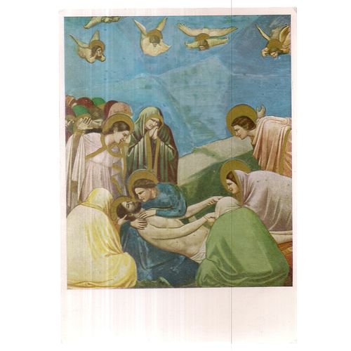 Christ part of .fresco by Giotto unused vintage postcard =