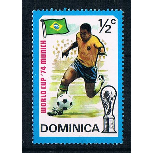 Dominica 1974 SG422 mm5 World Cup Football 1/2c Mounted Mint Stamp