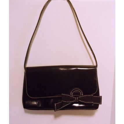 Vintage Victoria's Secret Black Patent Leather Shoulder Bag Like New