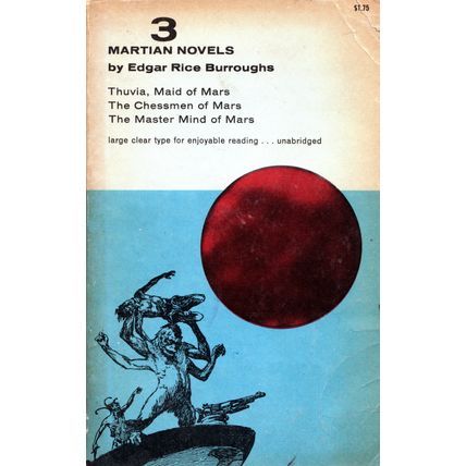 3 Martian Novels by Edgar Rice Burroughs ( Dover | First Printing | 1962 )