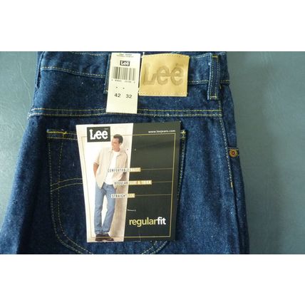 Men's 42 x 32 Lee Blue Jeans Regular Fit Straight Leg