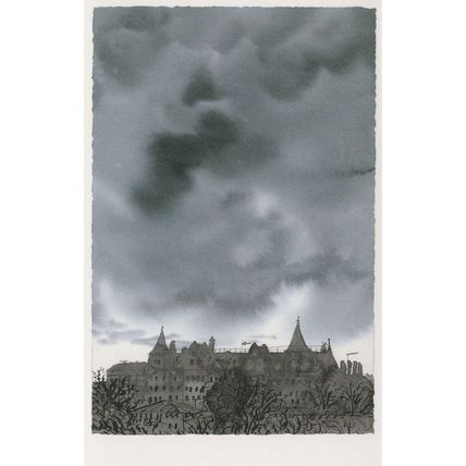 Camden London Arlington House Disaster Weather Painting Postcard