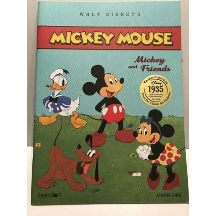 Authentic Vintage Collection Disney 12" x 9" Mickey & Friends Picture Linen Book