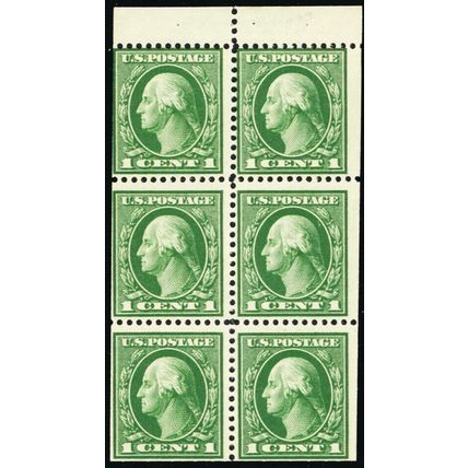 405b, Mint NH 1¢ Booklet Pane of Six Cat $110.00 - Stuart Katz