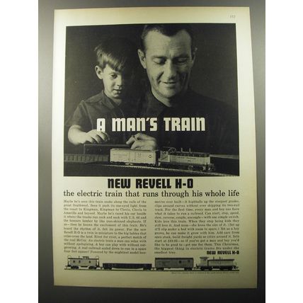 1956 Revell H-O Electric Train Ad - A Man's Train