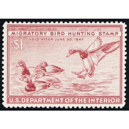 RW13, Mint VF NH $1 Duck Stamp .. Stuart Katz