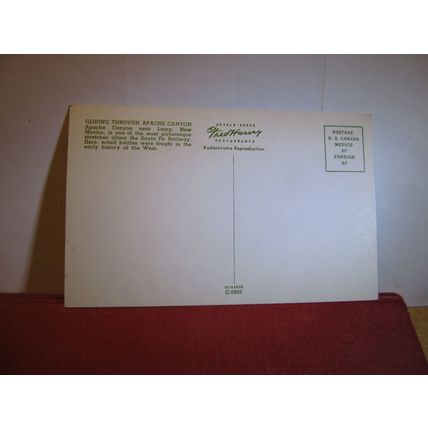 APACHE CANYON, LAMY, Santa Fe Railway, New Mexico.. US postcard #