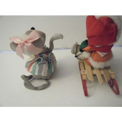 Lot of 2 Vintage Annabelle Dolls USA Mobilitee Doll Snow SLED 1965 1985