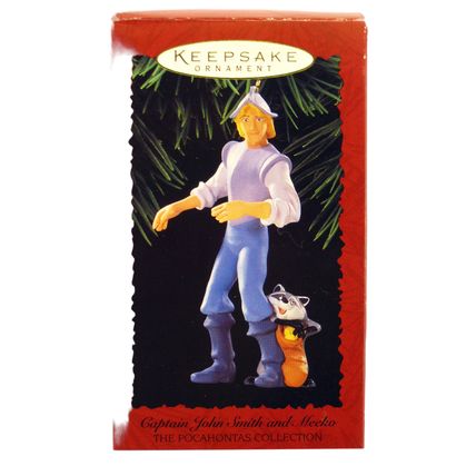 HALLMARK KEEPSAKE CAPTAIN JOHN SMITH & MEEKO DISNEY CHRISTMAS ORNAMENT 1995