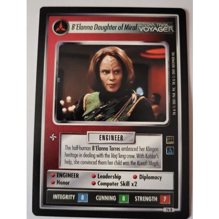 STARTREK CCG/TCG 1STED HOLODECK ADVENTURES RARE+ B'ELANNA DAUGHTER OF MIRAL 76R+
