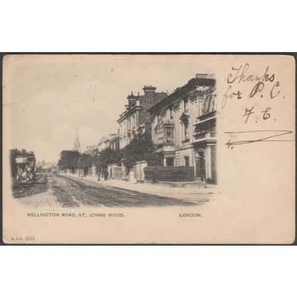 Wellington Road, St Johns Wood, London, 1903 - Blum & Degen Postcard