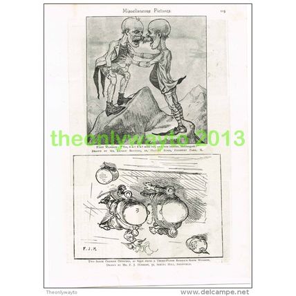 ANTI-GERMAN HUMOUR!, BOOK-PLATE/PRINT c1895