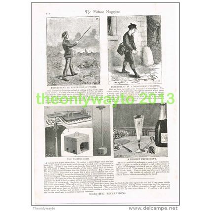 SCIENTIFIC RECREATIONS, BOOK-PLATE/PRINT c1895