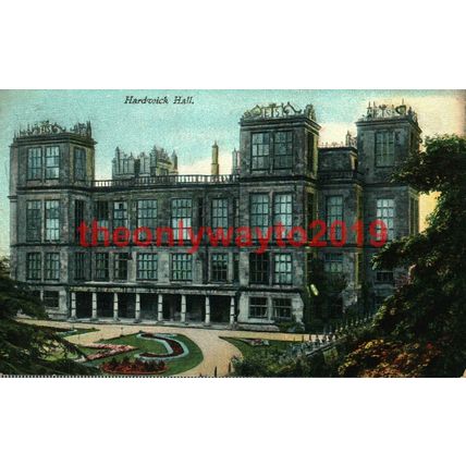Hardwick Hall, Derbys, Woodbury Series Postcard, 1900/10s?