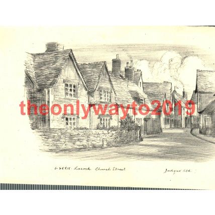 Lacock, Church Street, Wilts , Judges Sketch Postcard